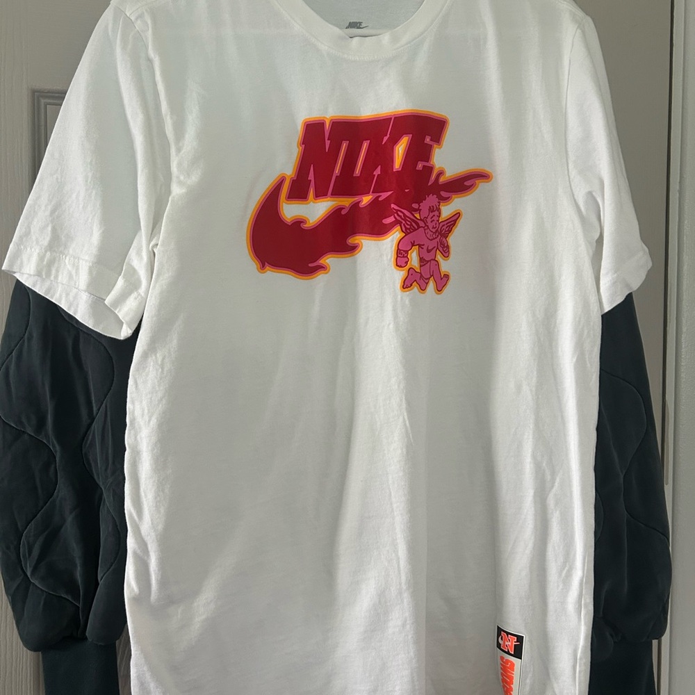 Nike White, Red, Neon Orange, and Neon Pink. Cupid. Valentines Day. Men’s.